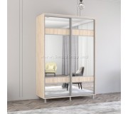 Dulap-cupe Mobildor Aron cu oglinda K3 Zebra 150x210x60 (Sonoma Oak)