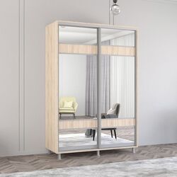 Dulap-cupe Mobildor Aron cu oglinda K3 Zebra 150x210x60 (Sonoma Oak)