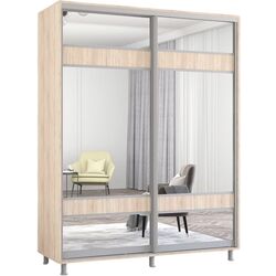 Dulap-cupe Mobildor Aron cu oglinda K3 Zebra 170x240x60 (Sonoma Oak) Thumb