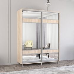 Dulap-cupe Mobildor Aron cu oglinda K3 Zebra 180x210x60 (Sonoma Oak)