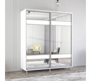 Dulap-cupe Mobildor Aron cu oglinda K3 Zebra 220x200x60 (White)