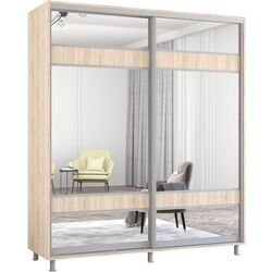 Dulap-cupe Mobildor Aron cu oglinda K3 Zebra 220x240x60 (Sonoma Oak) Thumb