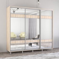 Dulap-cupe Mobildor Aron cu oglinda K3 Zebra 240x230x60 (Sonoma Oak)