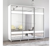 Dulap-cupe Mobildor Aron cu oglinda K3 Zebra 250x230x60 (White)