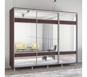 Dulap-cupe Mobildor Aron cu oglinda K3 Zebra 270x200x60 (Wenge Oak)