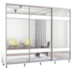 Dulap-cupe Mobildor Aron cu oglinda K3 Zebra 270x230x60 (White) Thumb