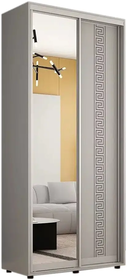 Dulap-cupe Mobildor Compact 1 oglinda/1 PAL/ornament grecesc 120x220x45 (Gray) - 2