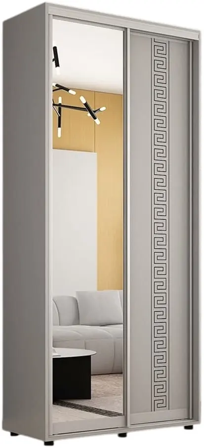 Dulap-cupe Mobildor Compact 1 oglinda/1 PAL/ornament grecesc 120x230x45 (Gray)