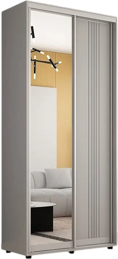 Dulap-cupe Mobildor Compact 1 oglinda/1 PAL/ornament linii 100x210x45 (Grey)