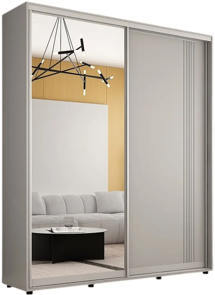 Dulap-cupe Mobildor Compact 1 oglinda/1 PAL/ornament linii 230x200x45 (Grey)