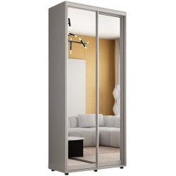 Dulap-cupe Mobildor Compact 2 usi oglinda 100x220x45 (Gray) Thumb