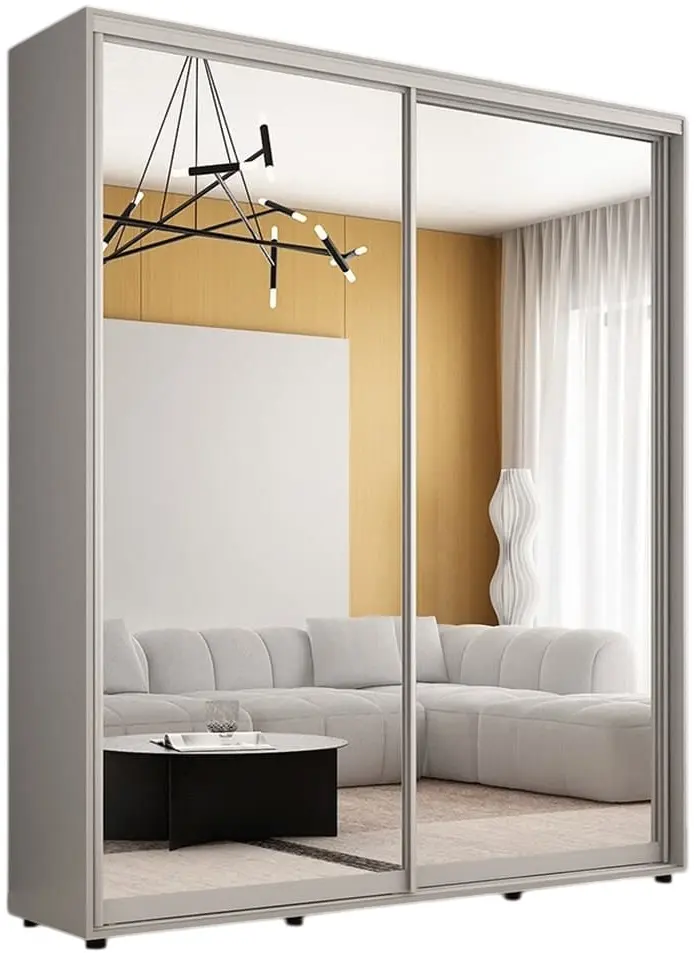 Dulap-cupe Mobildor Compact 2 usi oglinda 200x220x45 (Gray) - 2