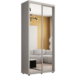 Dulap-cupe Mobildor Compact 2 usi oglinda 130x200x45 (Grey) Thumb