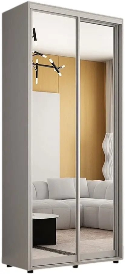 Dulap-cupe Mobildor Compact 2 usi oglinda 130x230x45 (Grey)