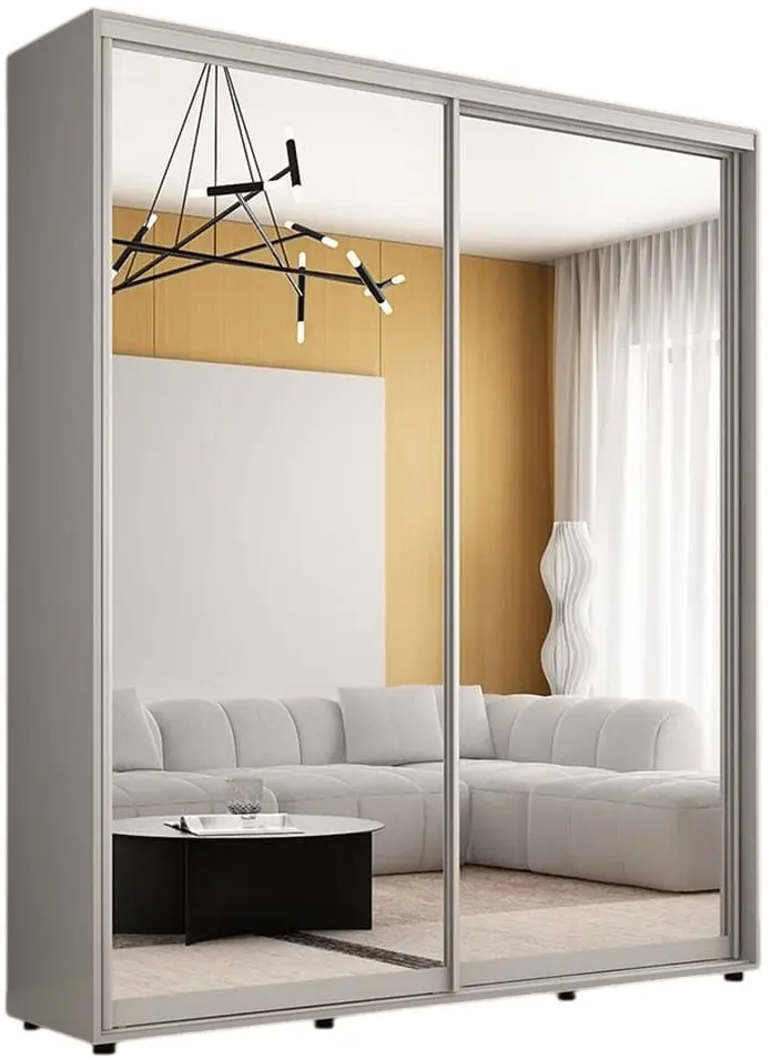 Dulap-cupe Mobildor Compact 2 usi oglinda 210x240x45 (Grey)