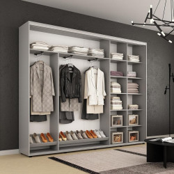 Шкаф-купе Mobildor Compact 3 зеркальные двери 260x220x45 (Gray) Thumb