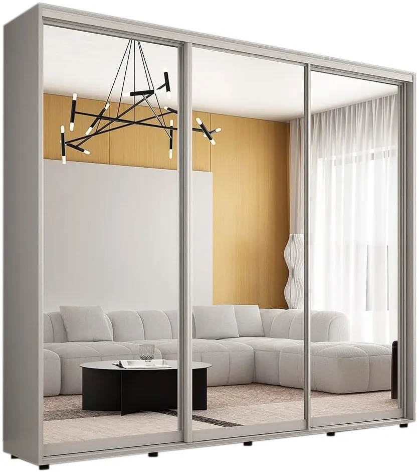 Dulap-cupe Mobildor Compact 3 usi oglinda 270x220x45 (Gray) - 3