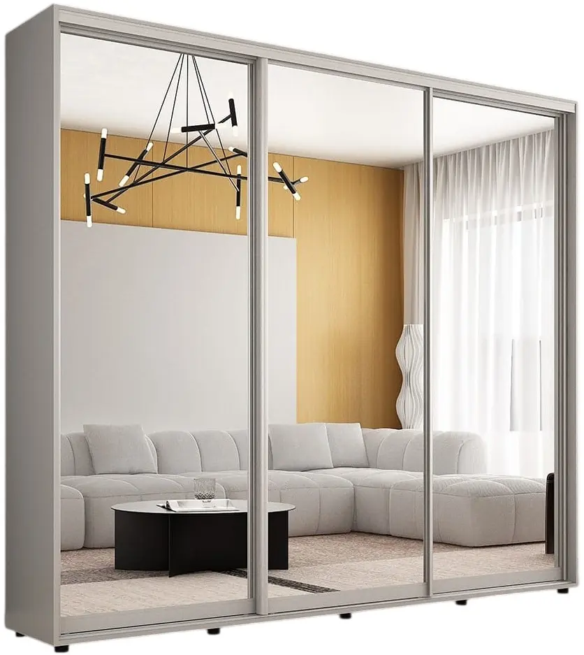 Dulap-cupe Mobildor Compact 3 usi oglinda 270x230x45 (Grey)