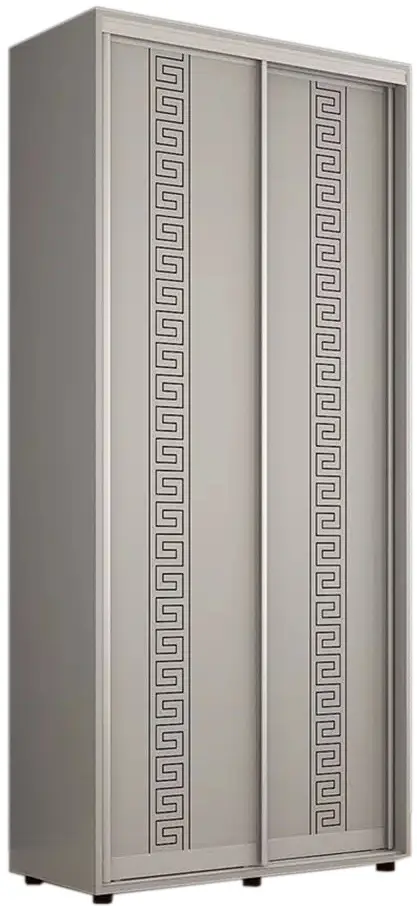 Шкаф-купе Mobildor Compact ДСП/2 двери/греческий орнамент 100x220x45 (Gray) - 2