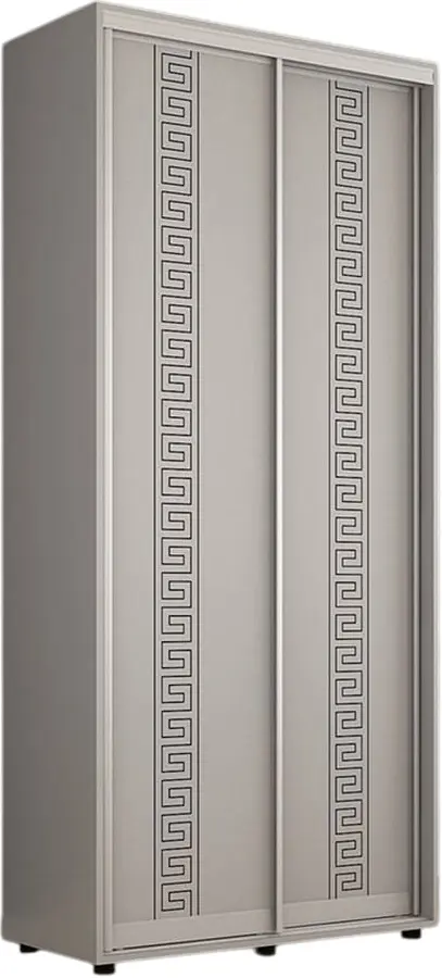 Dulap-cupe Mobildor Compact PAL/2 usi/ornament grecesc 130x240x45 (Grey)