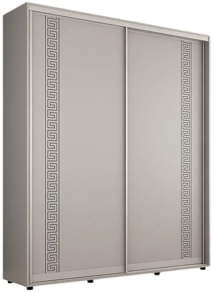 Dulap-cupe Mobildor Compact PAL/2 usi/ornament grecesc 190x220x45 (Gray) - 2