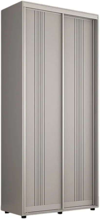 Dulap-cupe Mobildor Compact PAL/2 usi/ornament linii 100x240x45 (Grey)