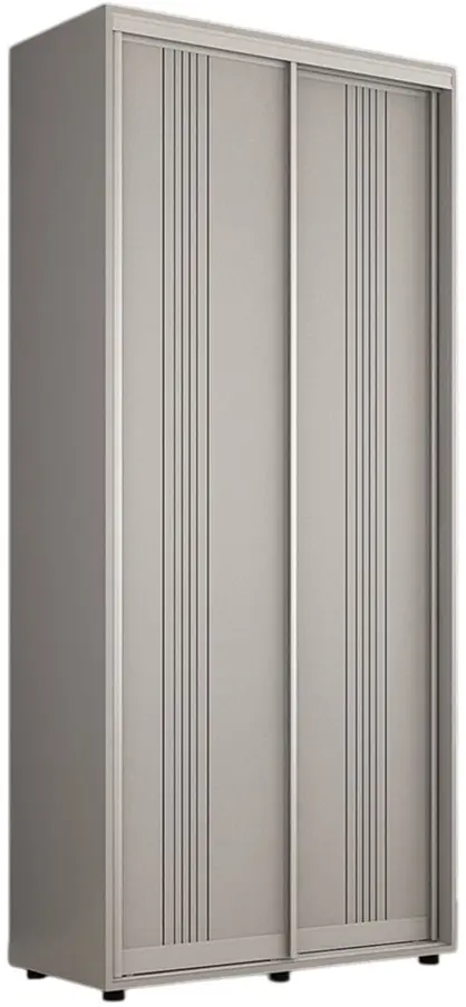 Dulap-cupe Mobildor Compact PAL/2 usi/ornament linii 130x220x45 (Gray) - 3