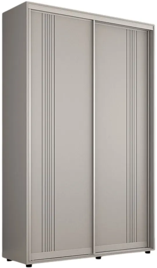 Шкаф-купе Mobildor Compact ДСП/2 двери/узор линии 160x220x45 (Gray) - 3