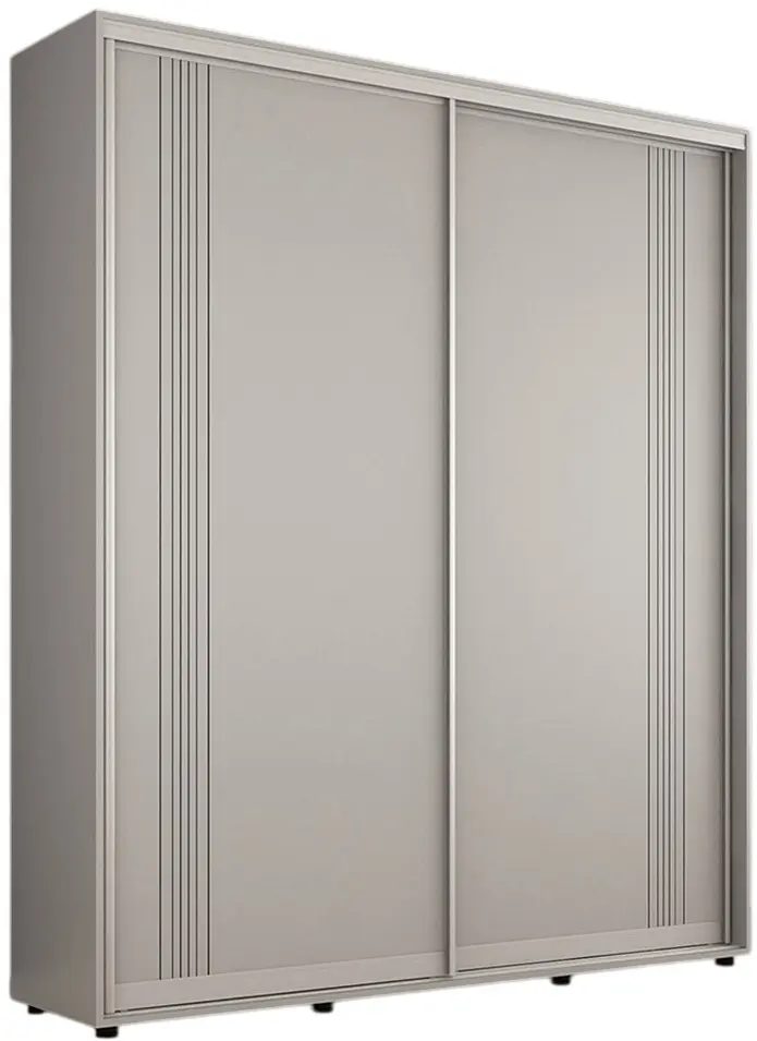 Dulap-cupe Mobildor Compact PAL/2 usi/ornament linii 200x220x45 (Gray) - 2