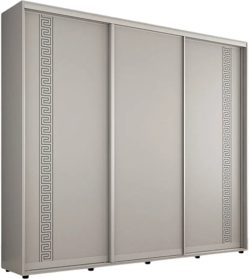 Шкаф-купе Mobildor Compact ДСП/3 двери/греческий орнамент 260x200x45 (Grey)