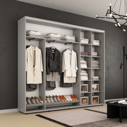 Шкаф-купе Mobildor Compact ДСП/3 двери/греческий орнамент 260x230x45 (Grey) Thumb