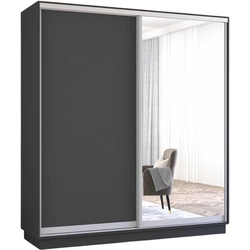 Шкаф-купе Mobildor Fox 1 зеркало/1 ДСП 190x200x60 (Anthracite) Thumb