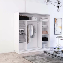 Шкаф-купе Mobildor Fox 1 зеркало/1 ДСП 190x200x60 (White) Thumb