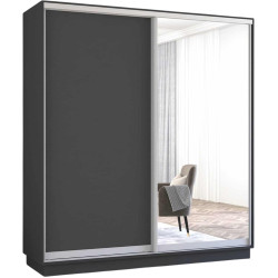 Шкаф-купе Mobildor Fox 1 зеркало/1 ДСП 200x220x60 (Anthracite) Thumb