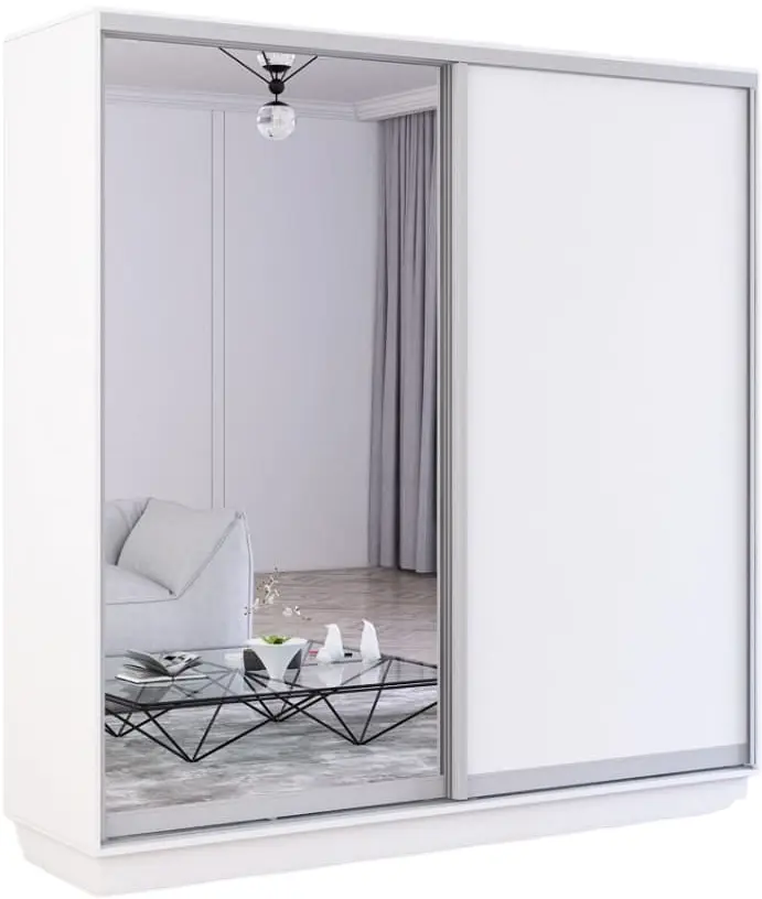 Шкаф-купе Mobildor Fox 1 зеркало/1 ДСП 200x230x60 (White) - 2