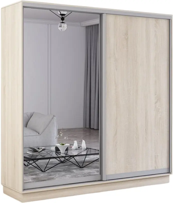 Dulap-cupe Mobildor Fox 1 oglinda/1 PAL 210x210x60 (Sonoma Oak) - 2