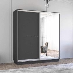 Шкаф-купе Mobildor Fox 1 зеркало/1 ДСП 210x230x60 (Anthracite)