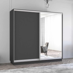 Шкаф-купе Mobildor Fox 1 зеркало/1 ДСП 220x240x60 (Anthracite)