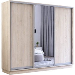 Dulap-cupe Mobildor Fox 1 oglinda/2 PAL 240x220x60 (Sonoma Oak) Thumb