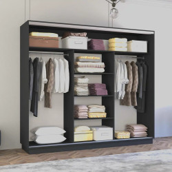 Dulap-cupe Mobildor Fox 1 oglinda/2 PAL 250x200x60 (Anthracite) Thumb