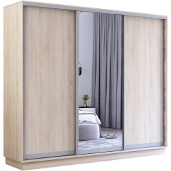 Dulap-cupe Mobildor Fox 1 oglinda/2 PAL 250x240x60 (Sonoma Oak) Thumb