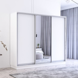 Шкаф-купе Mobildor Fox 1 зеркало/2 ДСП 270x210x60 (White)