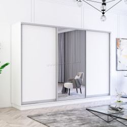 Шкаф-купе Mobildor Fox 1 зеркало/2 ДСП 280x210x60 (White)