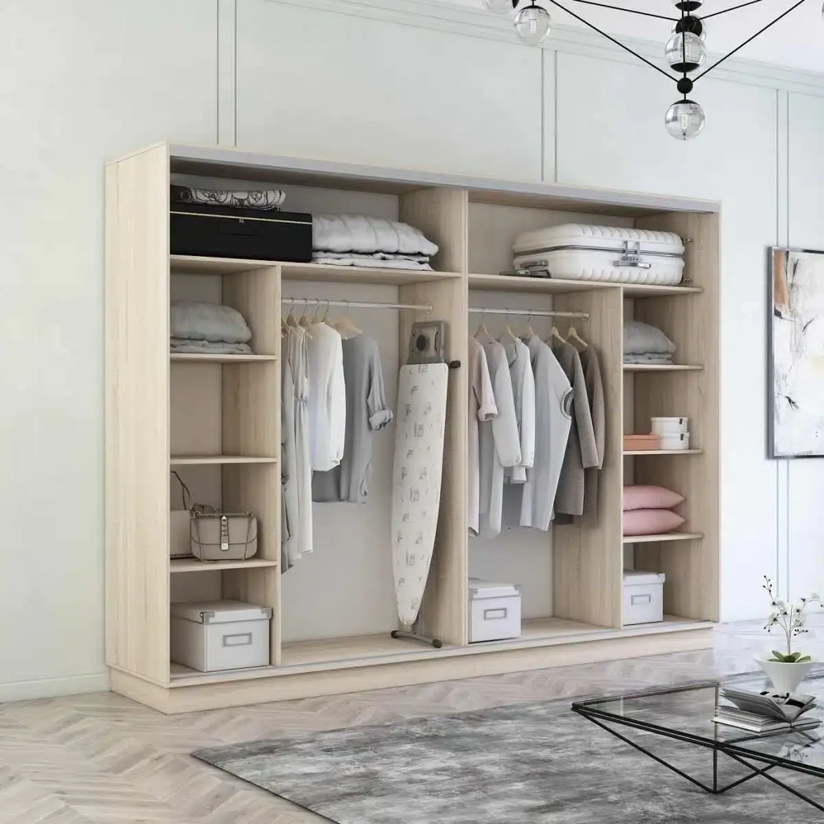 Dulap-cupe Mobildor Fox 1 oglinda/2 PAL 290x230x60 (Sonoma Oak) - 3