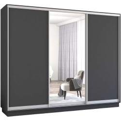 Шкаф-купе Mobildor Fox 1 зеркало/2 ДСП 310x220x60 (Anthracite) Thumb