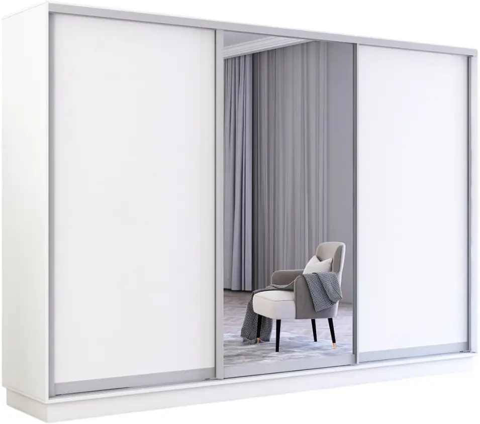 Шкаф-купе Mobildor Fox 1 зеркало/2 ДСП 320x200x60 (White) - 2