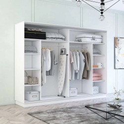 Шкаф-купе Mobildor Fox 1 зеркало/2 ДСП 320x220x60 (White) Thumb