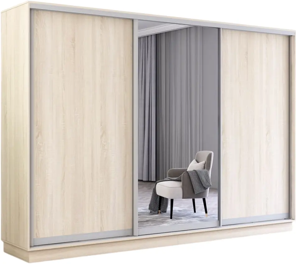 Dulap-cupe Mobildor Fox 1 oglinda/2 PAL 340x220x60 (Sonoma Oak) - 2