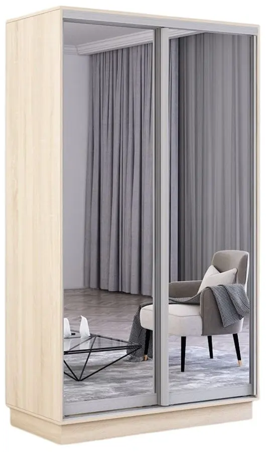 Dulap-cupe Mobildor Fox 2 oglinzi 100x230x60 (Sonoma Oak) - 2