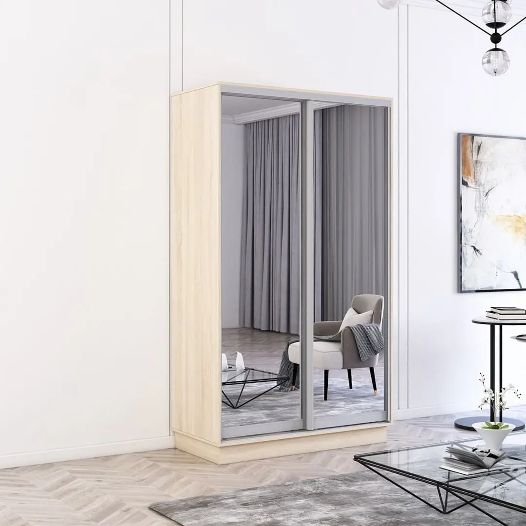 Dulap-cupe Mobildor Fox 2 oglinzi 100x240x60 (Sonoma Oak)